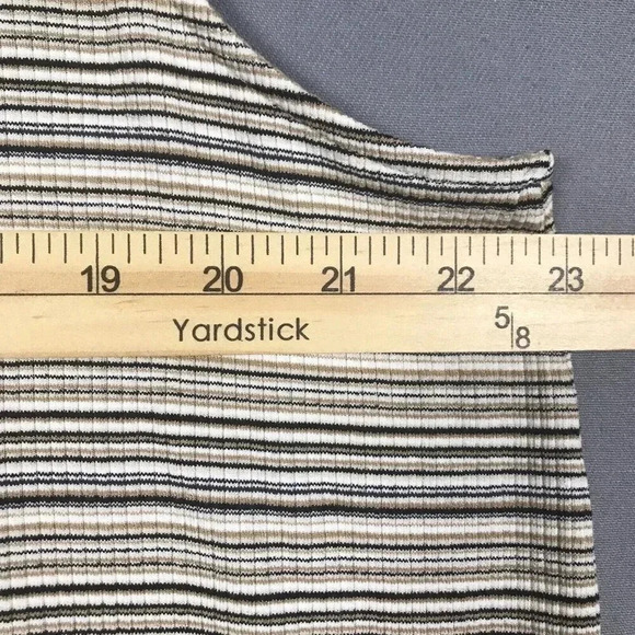 J Jill Wearever Size 1X Sleeveless Shift Tank Dress Side Slits Stretch Ribbed - Picture 10 of 14